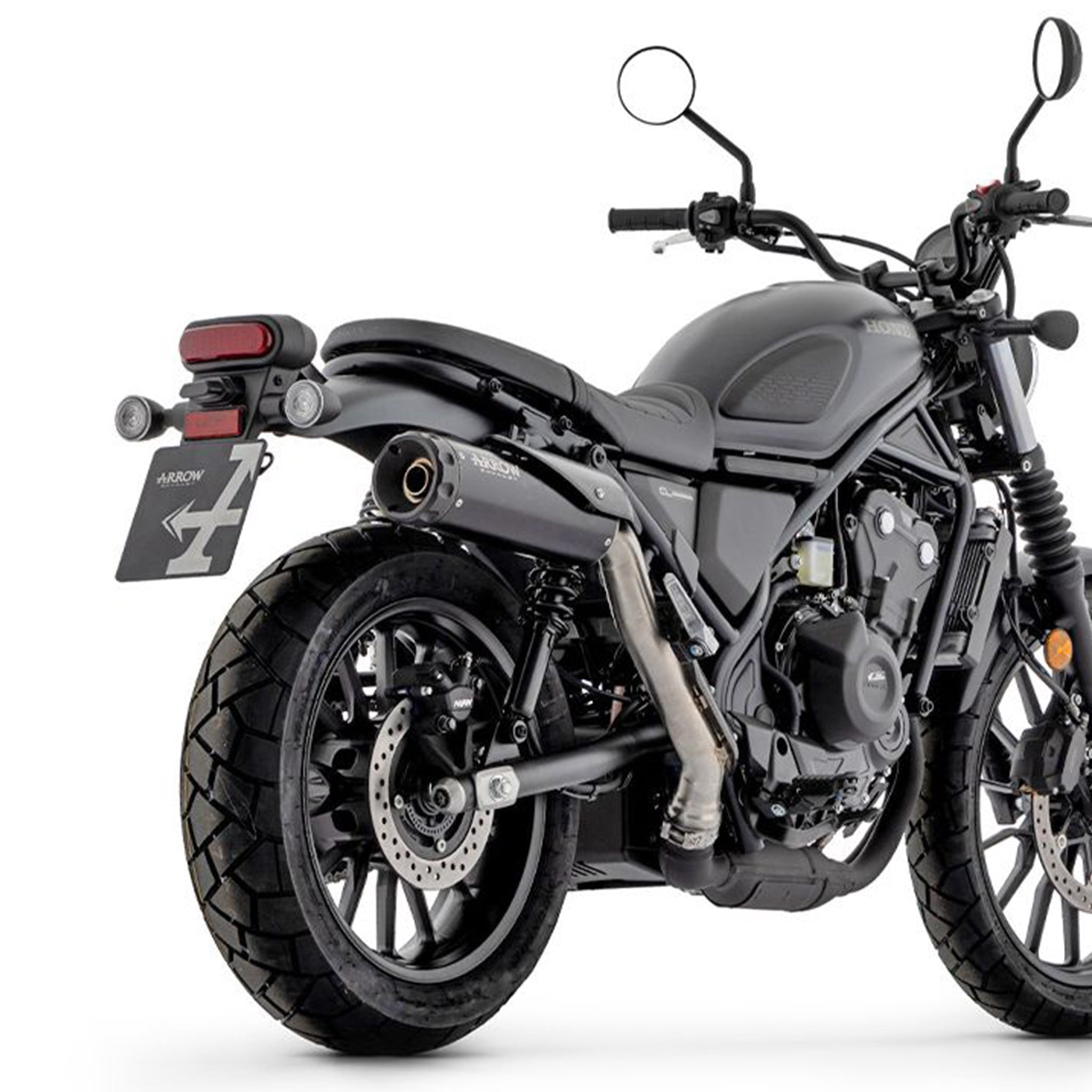 Arrow REBEL Slip-On Auspuff – Schwarz Edelstahl – Honda CL 500 (ab 2023)