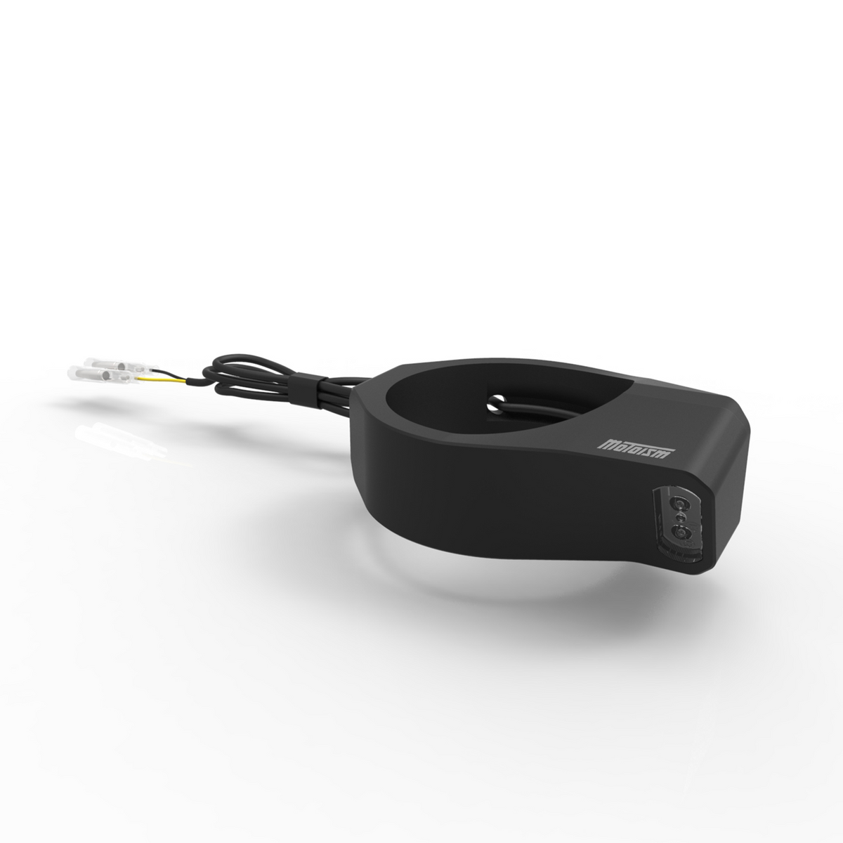 MOTOISM Gabelschelle Type Three Evo mit integriertem LED-Blinker – Seitenansicht